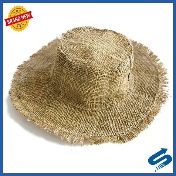Wide Brim Hemp Sun Hat Foldable Packable Shapeable Wire Brim Summer Boho main image 5